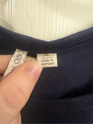 Cato Navy Blue Shimmer Bell Sleeve Top Size XL thumbnail 5