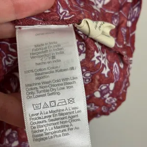 Madewell 100% Cotton V-Neck Puff Sleeve Top in Batik Vine Floral - Size S thumbnail 5