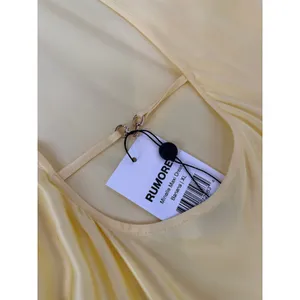 NWT Rumored Mirielle Maxi Dress Banana Yellow Open Back Formal Wedding Size XL thumbnail 6