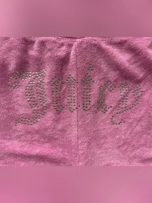 Juicy Couture Dewberry Pink Terry Rhinestone Hoodie Shorts Set NWT L Y2K thumbnail 8