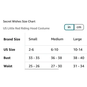 NEW Secret Wishes Little Red Riding Hood Adult Costume M NO CAPE thumbnail 2