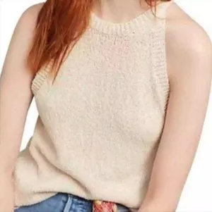 Maeve Halter Sweater Tank Top Size Medium thumbnail 2