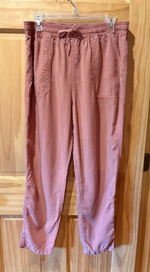 Thread & Supply drawstring jogger pants dusty pink rose women’s L thumbnail 1