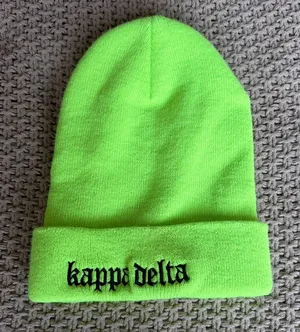 Neon Green Kappa Delta Beanie Sorority thumbnail 1