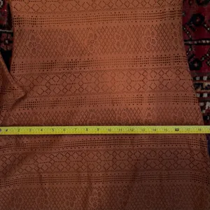 SheIn Rust brown lace overlay long sleeve midi dress thumbnail 6