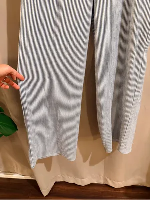 Monteau Striped Blue and White Jumpsuit thumbnail 2