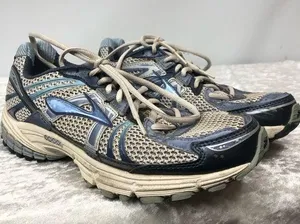 Brooks GTS 12 MOGO DNA Women’s Size 9.5 M Running Shoes Blue gray white thumbnail 1