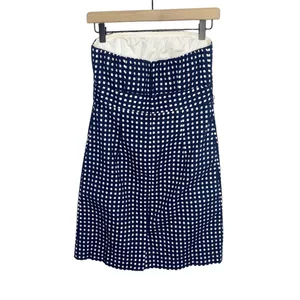 Vineyard Vines navy blue strapless dress size 2 EUC eyelet thumbnail 5