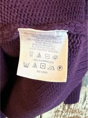 Women's Land's End Purple cotton-blend crewneck sweater size Large (medium) thumbnail 4