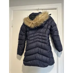 EUC Marmot Sz:XS Navy 700 Down fill Hooded Mid Length Parka Winter Coat Jacket thumbnail 15