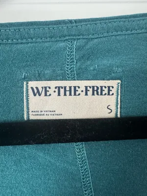 NEW We the Free People Teal Slouch Top S thumbnail 2