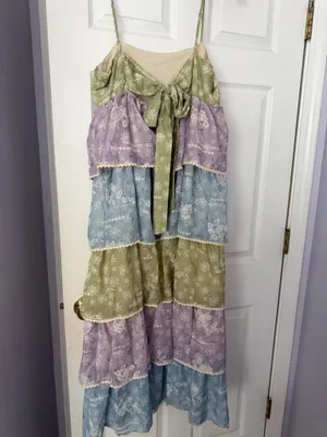 English Factory Floral Print Maxi Tiered Dress thumbnail 3