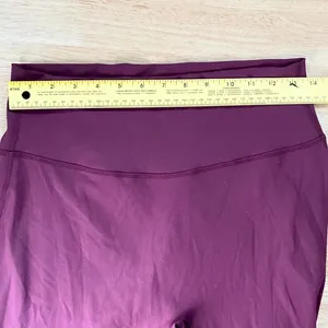 NWT High Waisted Yoga Casual Wide Leg Pants Size M Burgundy Red thumbnail 5