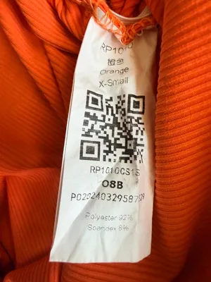 Orange Ribbed Ruched Bodycon Tank Mini Dress XS NWOT thumbnail 5