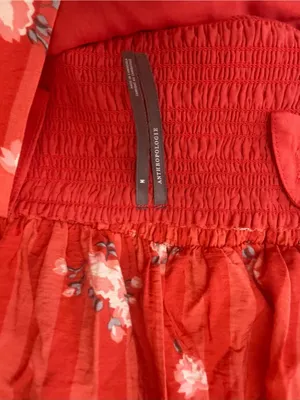 Anthropologie red‎ striped mini dress size medium thumbnail 4