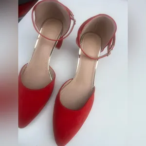 Chic Red Ankle Strap Heels thumbnail 3