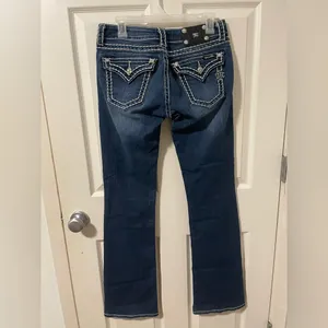 Miss Me Loose Saddle Stitch Border Bootcut Jeans Size 29 thumbnail 5