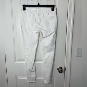 Articles of Society women’s white distressed hem ripped skinny‎ stretch jeans 28 thumbnail 5