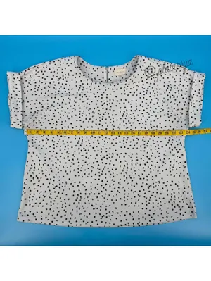 Melloday Women's Polka Dot Short Sleeve Blouse Casual Summer Feminine Size XL thumbnail 3