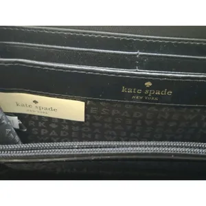 Kate Spade New York Wallet Black Pebble Leather Clamshell Zip Around Card Holder thumbnail 5