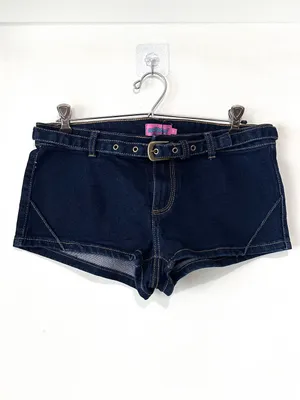Edikted Ciel Low Rise Denim Micro Shorts Medium thumbnail 4