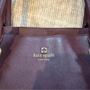 Kate Spade Cove Street Ariel Large Plum Leather Tote Bag thumbnail 3