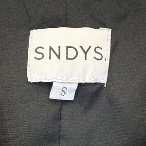SNDYS Womens Black Cropped Button Up‎ Vest Notched Lapel Size S Small thumbnail 2