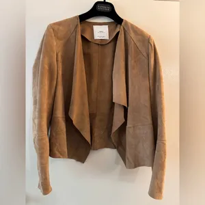 MNG Mango Genuine Brown Suede Jacket Small thumbnail 3