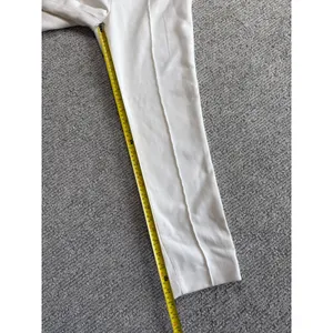 HM Womens White Pintuck Ankle Trousers Size 2 Slim Fit High Rise Dress Pants thumbnail 8