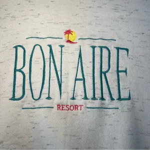 Vintage 90s Oneita Power-Sweats Bon Aire Crewneck Gray USA‎ Made Sweater Size L thumbnail 3