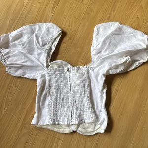 Reformation Puff Sleeve White Women's Top thumbnail 4