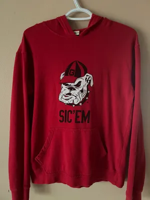 Nike Red Georgia Bulldogs Vault Club Fleece Pullover Hoodie thumbnail 1