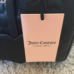 Juicy Couture Black Embossed Satchel with Gold Hardware thumbnail 3