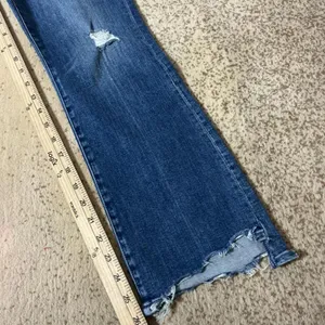 Mother The Insider Crop Step Chew Jeans Dancing On Coals Blue 1417-104‎ Size 26 thumbnail 6