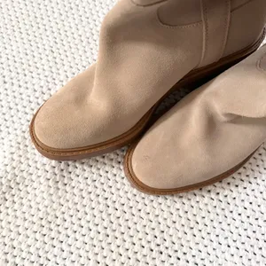 Dolce Vita Beige Suede Illora Knee High Heeled Pull On Knee High Boots 6 Sample thumbnail 7