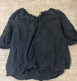 Abercrombie & Fitch black blouse size large thumbnail 1