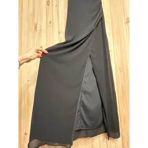 NWT Lulus Adeline Black One-Shoulder Scarf Maxi Dress Bridesmaid Banquet Size S thumbnail 5