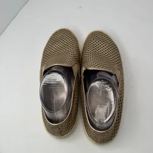 Tory Burch Women size 9.5 Metallic Gold Perforated Leather Slip On Shoes thumbnail 5