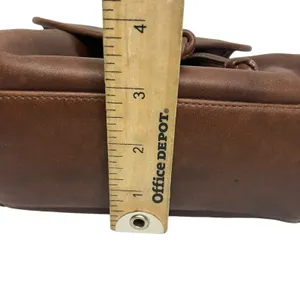 Vintage Coach Flap Drawstring Brown Leather Crossbody thumbnail 11