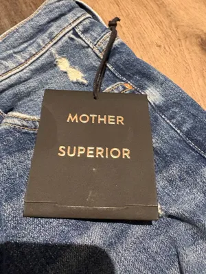 MOTHER The Study Hover High-Waisted Straight Jeans Peaches And Screams thumbnail 4