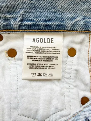 AGOLDE Riley Ripped Straight Leg Jeans in Clear Skies Size US thumbnail 9