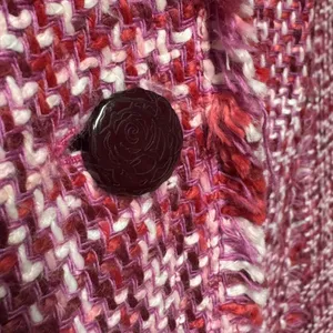 Lane Bryant Wool Blend Blazer Jacket Pink Fringe 22 thumbnail 6