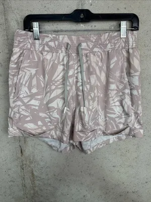 Lululemon Spring Break Away Short 4-Way Stretch 3" Shadow Leaf Light Ivory Muse thumbnail 3