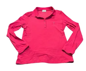 3/$15 GOLFINO long sleeve pink polo thumbnail 1