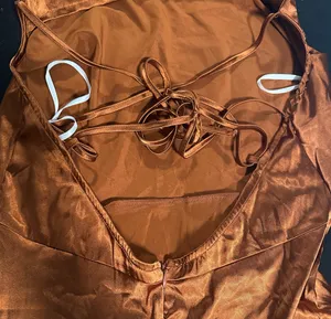 SheIn Orange satin dress thumbnail 6
