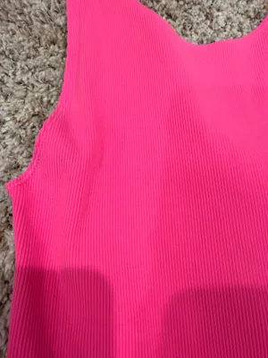 Aerie Dress Midi Ribbed Pink Twist Front thumbnail 4