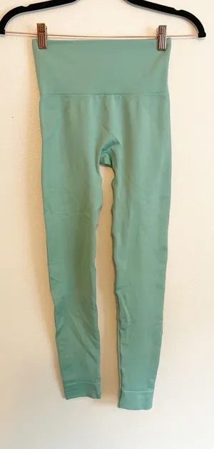SETActive Ribbed Leggings‎ Women’s Size XS Green Matcha thumbnail 1