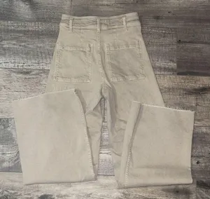 ZARA Wide Leg, Raw Hem Jeans Size 2 thumbnail 3