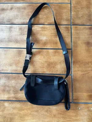 Athleta Black Crossbody Messenger Bag with Woven Key Tassel thumbnail 3