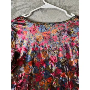 Natural Life Velvet Floral Top Medium‎ Whimsigoth Dark Floral Boho Romantic thumbnail 7